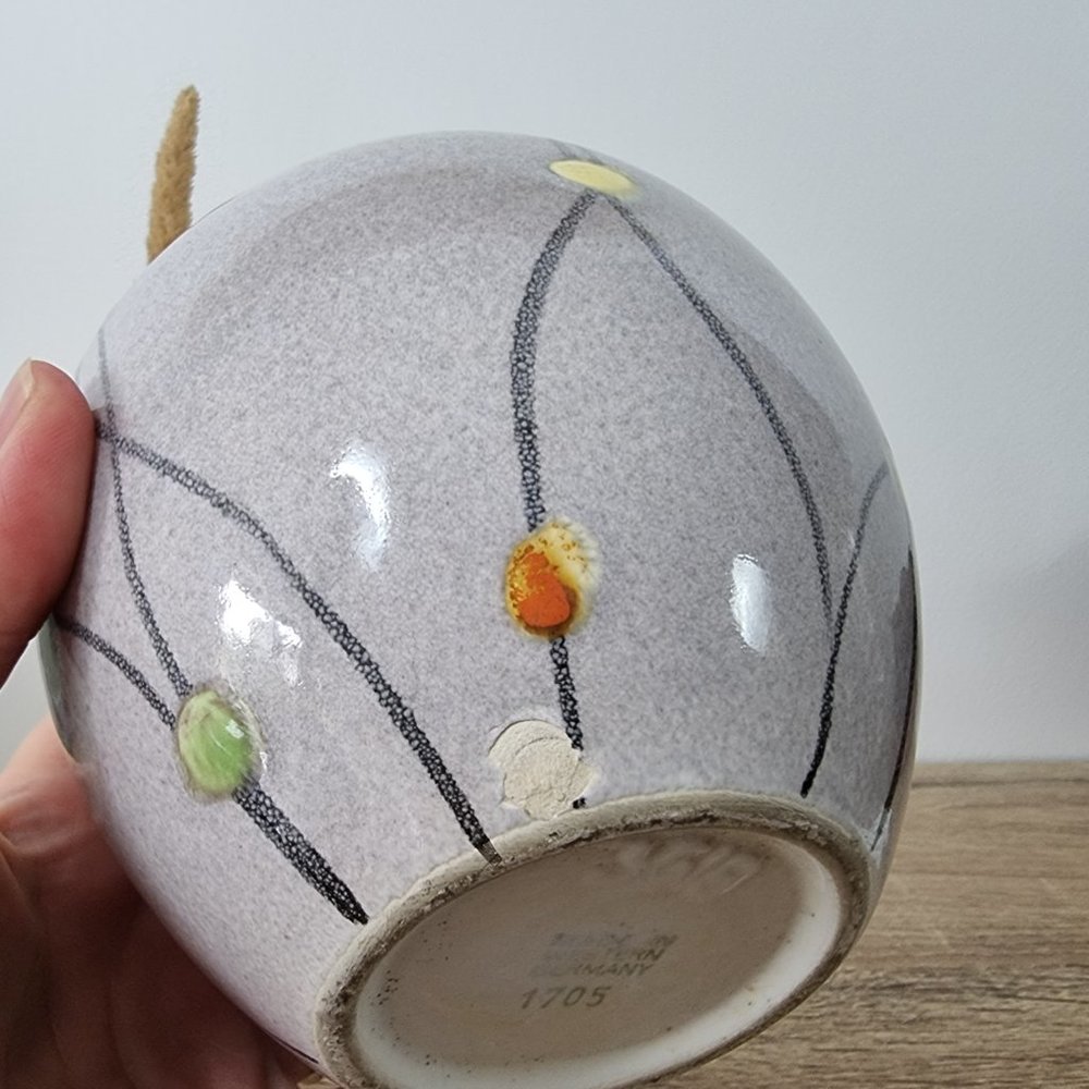 Vintage 1980s Purple Ultra Violet Vase West German 14 cm H - Picture 10 of 10